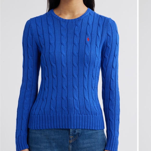 Polo Ralph Lauren Julianna Cotton Cable Sweater - Picture 1 of 6